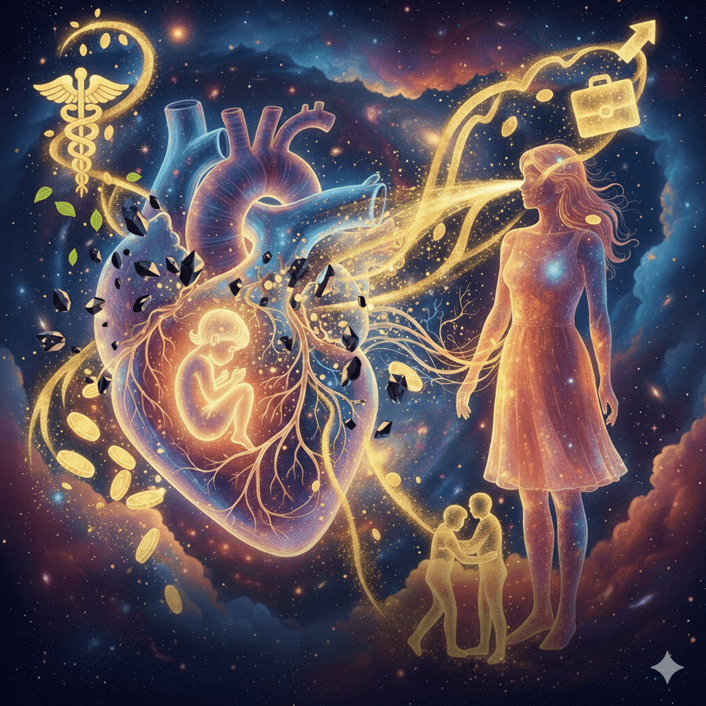 Lotus flower blooming - releasing heart blocks